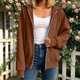 thumbnail image 5 of Neewe Hoodies Shirts for Women Early Fall Long Sleeve Tops Plain Outfits Tops Fashion Full Zip Tees 2025, 5 of 7