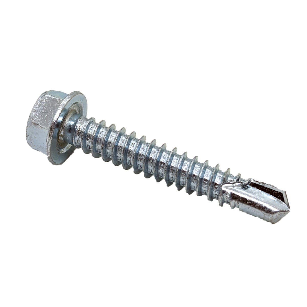 (250) #14 x 1-1/2 Hex Washer Head Self-Drilling Tek Screw #3 point IHW BULK BOX