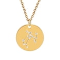 thumbnail image 3 of Collier en Acier Titane Clouté de Diamants Mode 12 Constellations, 3 of 9