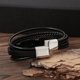 thumbnail image 3 of Pulsera de acero inoxidable para hombre, estilo europeo y americano, de otoño, joyería de moda, pulsera tejida a mano que combina con todo, 3 of 6