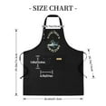 thumbnail image 4 of 2 Pack Adjustable Bib Apron with Navy Blue Naval Ship Design & Pockets - Stylish Cooking Apron for Men & Women, 4 of 5