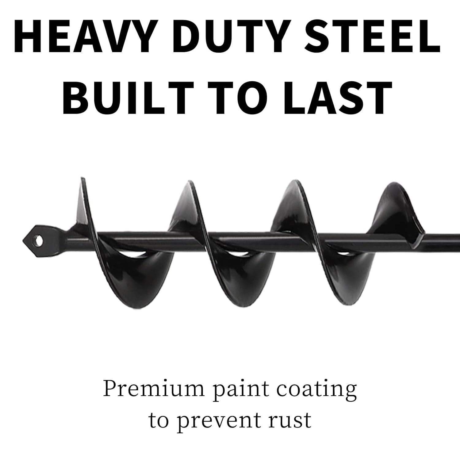 Auger Drill Bit 2x14.6inch Garden Plant Flower Bulb Auger Rapid Planter Bulb & Bedding Plant Auger for 3/8" Hex Drive Earth Drill Fence Post Umbrella Hole Digger