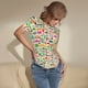 thumbnail image 3 of Balery Travel Body de cuello redondo de manga corta para mujer Tops de manga corta Tops básicos-Large, 3 of 7