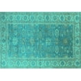 thumbnail image 1 of Ahgly Company Indoor Rectangle Oriental Turquoise Blue Traditional Area Rugs, 5' x 7', 1 of 4