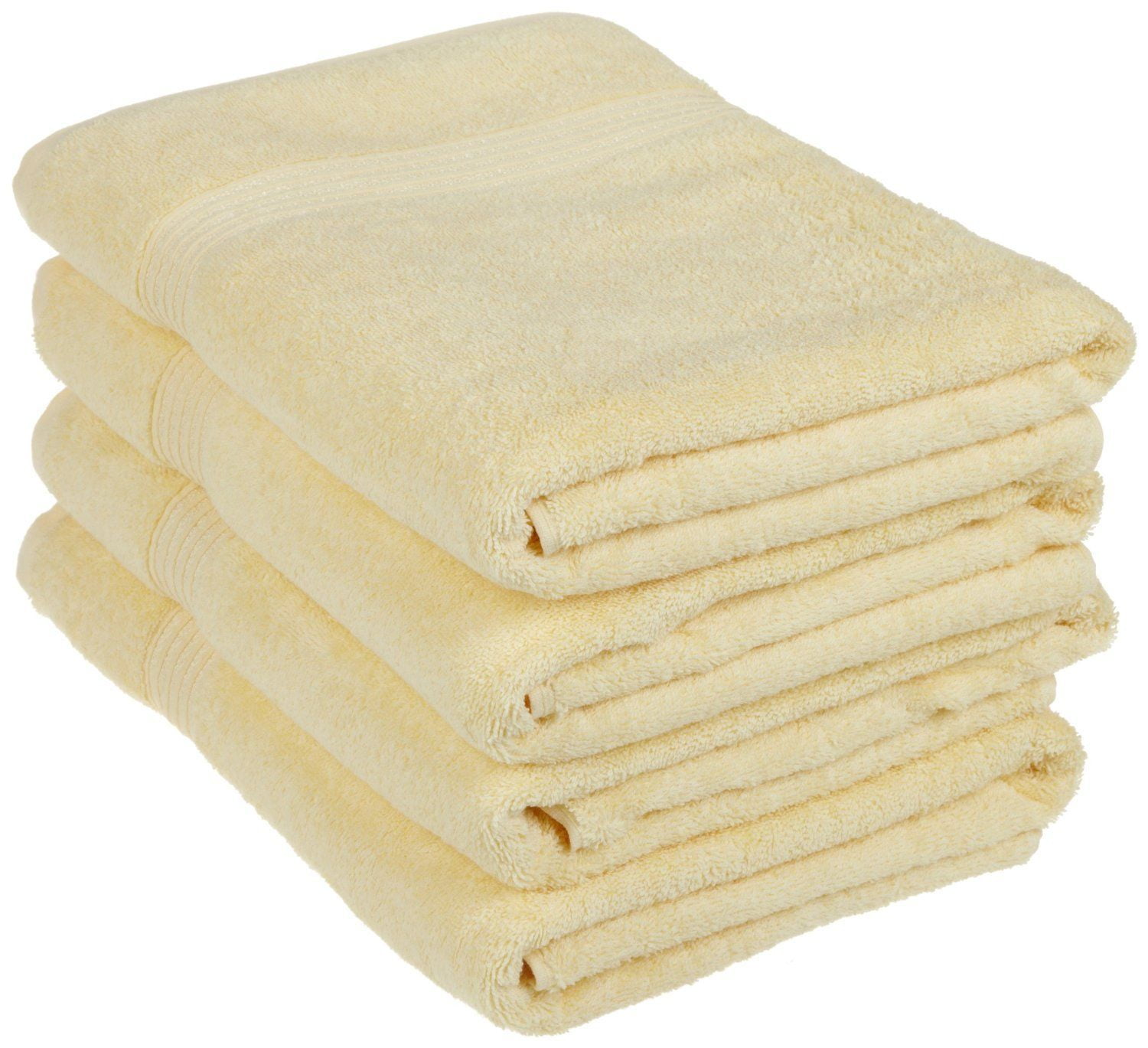 Egyptian Cotton 600 GSM, 4Piece Bath Towel Set Canary