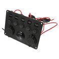 thumbnail image 3 of MasteelfCA 1Pc 5-button Panel with Safety and Voltmeter and Double USB Cigarette Socket for Automobile(Blue), 3 of 7