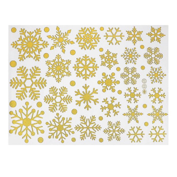 hoja de pegatinas de pared con temática navideña, decoración de copos de nieve para ventanas.
