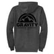 thumbnail image 2 of Sudadera con capucha de Gravity Outdoor Co. Zip-up - Dark Heather - Logo negro - 2x-Large Gravity Outdoor Co. Sudadera, 2 of 2