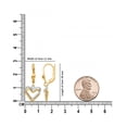 thumbnail image 3 of Auriga Mother's Day Gift 14K Two-tone Gold Heart Dangle Earrings Valentine's Day Gift for Women, 3 of 5
