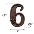 thumbnail image 2 of NACH DB62-6 House Numbers, 4.5 Inch, Rustic Brown, 2 of 5