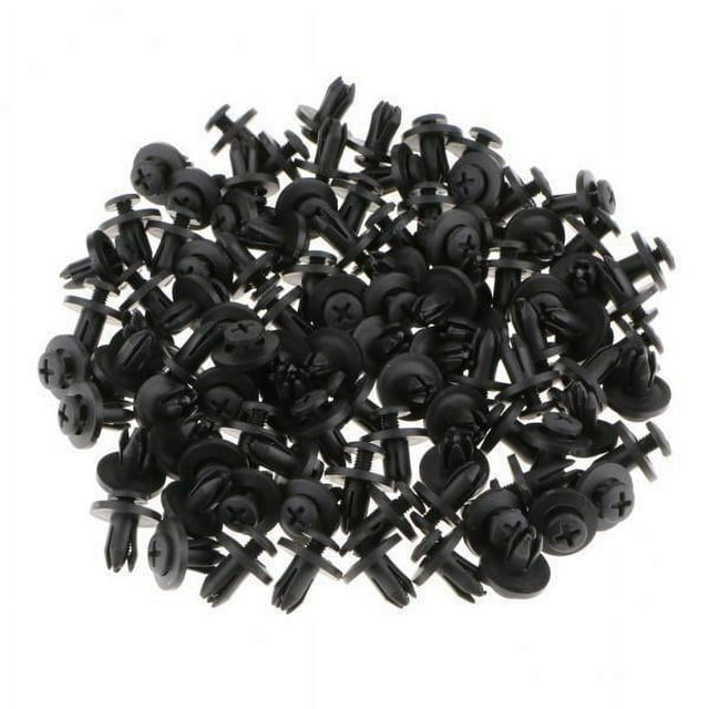 Almencla 4-6pack 100Pcs Plastic Rivets Car Bumper Clips Door Panel Screws 6mm Hole 4 Pcs