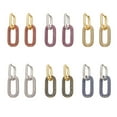 thumbnail image 2 of 1 Pair Woman Earrings Colorful Rhinestone Earring Plating Fashionable Copper Ear Jewelry Decorations for Party Present Gold Red Crystal, 2 of 8