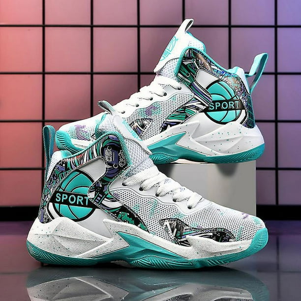 Zapatos De Baloncesto Para Ninos Zapatillas De Deporte Transpirables Zapatos Deportivos Para Ninos Y Ninas Yj8768 BlancoVerde 37 oso de fresa Electronica Walmart en linea