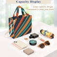 thumbnail image 5 of FORMRS Womens Corduroy Tote Bag Crossbody Shoulder Handbag with Pocket, Retro Stripes, 5 of 7
