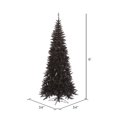 thumbnail image 2 of Vickerman 6.5' Black Fir Slim Artificial Christmas Tree, Unlit, 2 of 4