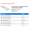 thumbnail image 2 of Fuel Tank Strap - Compatible with 1983 - 1994 Chevy S10 Blazer 1984 1985 1986 1987 1988 1989 1990 1991 1992 1993, 2 of 2