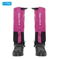 thumbnail image 3 of Unique Bargains Leg Gaiters, Waterproof Shoe Covers Adjustable Snow Boot Gaiter, Purple, S, 3 of 6