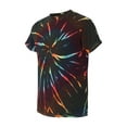 thumbnail image 3 of Dyenomite - Multi-Color Spiral Tie-Dyed T-Shirt - 200MS - Aurora - Size: L, 3 of 4