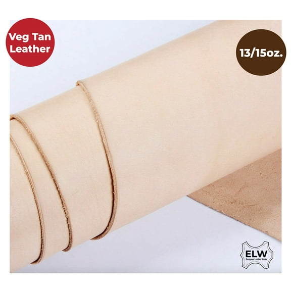 Veg Tan Full Grain Leather 13/15 oz5.2-6mm Cowhide Skirting Tooling Leather