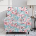 thumbnail image 2 of Renewold Peach Blossom Marble Blue Extra Large Recliner Cover Soft Single Seat Recliner Couch Cover 4 Pieces Reclining Chair Protector with Storage Pocket for Dogs, Cats, Pets, 2 of 8