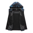 thumbnail image 4 of HOOMEUMY Mens Hoodie Interchange Jackets Casual Workout Long Sleeve Clothes Fashion 2025 Trendy Colorblocked Coat Stand Collar Jacket Loose Fit Design Blue XL, 4 of 8