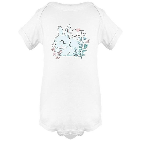 Cute Fat White Bunny Bodysuit Infant -Image by Shutterstock, 24 Months