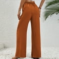 thumbnail image 6 of BLVB Womens Summer Spring Wide Leg Pants High Elastic Waisted Drawstring Casual Loose Comfy Lounge Trousers with Pockets, 6 of 8
