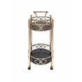 thumbnail image 3 of KUIKUI Ottesen Serving Cart, Gold & Black Glass 98351, 3 of 6