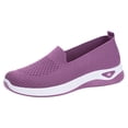 thumbnail image 3 of Rokment Womens Orthopedic Walking Nursing Tennis Shoes Comfortable Breathable Mesh Slip on Socks Driving Loafers Spring Fall Casual Memory Foam Non Slip Work Sneakers Purple Size 9, 3 of 4