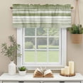 thumbnail image 3 of Abstract Waves Valances for Windows, Rod Pocket Kitchen Valance Curtains - Soft & Washable Small Window Treatment for Living Room, Bathroom, Stripes Watercolor Ombre Sage Green 42x12inch, 1 Panel, 3 of 9