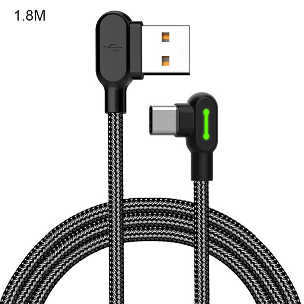 Mcdodo Type C To Usb 3 0 Cable Double Bend Nylon Data Cable Fast Charging Luminous Cable For Samsung S8 Walmart Com Walmart Com