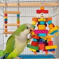 thumbnail image 4 of BotaniNest Natural Wooden Chewing Parrot For Birds Interactive Activity Perches And Trimming Exercise, 4 of 7