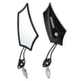 thumbnail image 1 of Unique Bargains 1 Set Motorcycle Rear View Mirrors Bar End Side Mirrors Mount Universal Adjustable Aluminum Alloy Plastic M10 M8 Prismatic Shape Black, 1 of 7