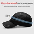thumbnail image 2 of Gorra de béisbol deportiva para hombre y mujer, de secado rápido, Snapback sólido, color negro, para correr, Golf, Canadá, 2022, 2 of 4