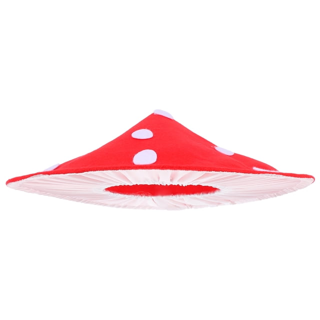 KAKOWELY gorros de hongo para niños: gorro extragrande de gnomo kawaii para cosplay, de tela suave, diseño rojo y blanco, para disfraces de Halloween y fiestas de disfraces.