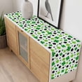 thumbnail image 4 of St Patricks Day Table Runner - 72 Inch Long, Kitchen Dining Table Runner Dresser Scarves, Spring Country Green Black Shamrock Farmhouse Decor for Coffee Tables Wedding Party Banquet, 4 of 8