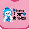 thumbnail image 4 of Inktastic It's My 1st Hanukkah Cute Bear with Dreidel Boys or Girls Baby Bib, 4 of 4