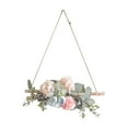 thumbnail image 2 of Dadiaei Artificial Floral Wreath for Front Door - Spring White Flowers & Green Leaves Garland Decor, Hanging Wreath for Wall Window Home Decorations, Floral Hoop Wreath, 2 of 6