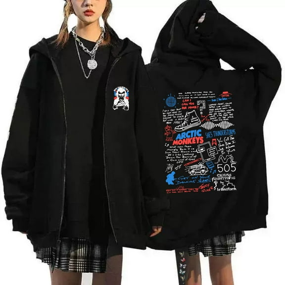 PH DOUBLE L   Arctic Monkey album lyrics, 2024 tour, zip-up cardigan hoodie, new unisex styles (XS-3XL)