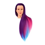 30 Synthetic Fiber Mannequin Head (Long and Thick) Hairdresser Rainbow Unicorn Training Head Manikin Cosmetology Doll Head