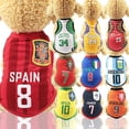 thumbnail image 2 of Chaleco de malla para perro, ropa de otoño, ropa para perro FIFA, suministros para mascotas No.10 Brasil, 11 Afortunado Sencillez, 2 of 2