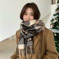 thumbnail image 5 of Women Scarf Fashion Long Plaid Shawls Wraps Big Grid Winter Warm Lattice Large Scarves Gifts Cold Weather Accessories, 5 of 5