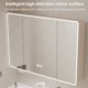 thumbnail image 4 of Tocador de baño moderno, mueble con espejo de moda, lavabo integrado de aluminio espacial, gabinetes de tocador de baño con muebles de lavabo, 4 of 4