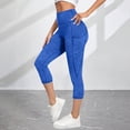 thumbnail image 2 of Breezora Women's High Waisted Seamless Yoga Capri Pants - Breathable Cationic Fabric with Pockets, Workout and Running Tights, 2 of 5