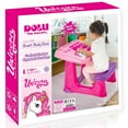 thumbnail image 4 of Dolu: Smart Study Craft Desk - Pink Unicorn - Comfortable Seat & Ergonomic Footrest, Desktop Study & Play Space, Stationary Grooves, Kids & Toddler 2+, 4 of 5
