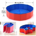 thumbnail image 3 of czcpp-Foldable Dog Pool Pet Bathing Tub,Plastic Pool Pets Bathtub,Pet Swimming Pool with Drain Valve,Outdoor Bathing Tub for Dogs Cats and Kids (80x20CM), 3 of 4