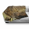 thumbnail image 3 of Cityscape Soft Flannel Fleece Throw Blanket, Westminster Aerial View Thames River and London Urban Scene Panoramic, Cozy Plush for Indoor and Outdoor Use, 50" x 70", Multicolor, by Ambesonne, 3 of 6