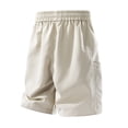 thumbnail image 4 of Yaoyar Mens Loose Sporty Shorts Casual Summer Beach Shorts Elastic Waist Drawstring Cargo Pants with Multiple Pockets, 4 of 8