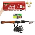 thumbnail image 1 of HUASHENG Christmas Rod Set Fiber Fishing Rod & Stainless Kit Telescopic Fishing Rod And Reel Combo For Travel Freshwater Fishing, 1 of 5