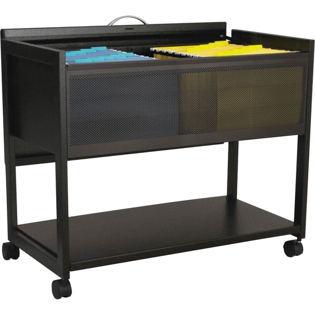 Scranton & Co Mobile File with Locking Top in Black